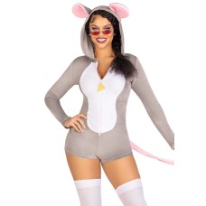 Комбинезон-костюм мышки Leg Avenue Comfy Mouse XS, с капюшоном