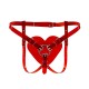 Трусики Серце для страпону Feral Feelings - Hearts Strap-on Belt Red Trasparent