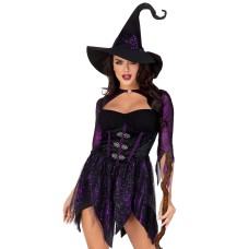 Костюм ведьмы Leg Avenue Mystical Witch L, платье, шляпа