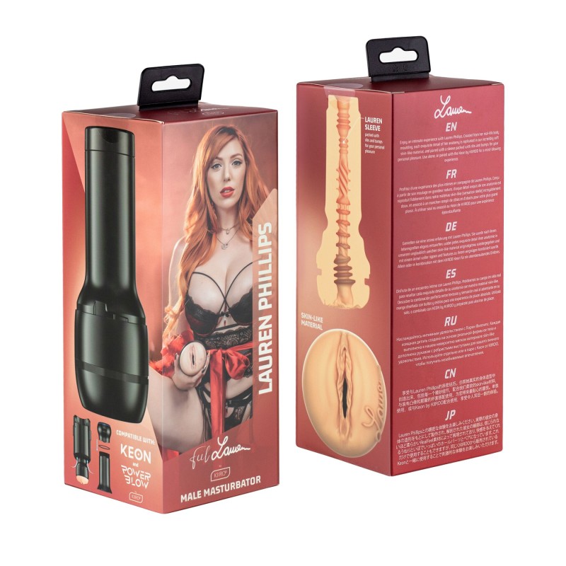 Мастурбатор Kiiroo Feel Lauren Phillips PBC, сумісний з PowerBlow і Keon