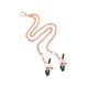 Нашийник із затискачами для сосків Liebe Seele Rose Gold Memory Collar with Nipple Clamps, шкіра