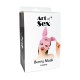 Кожаная маска Зайки Art of Sex - Bunny mask, цвет Белый