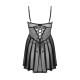 Еротичний комплект Obsessive Chemeris babydoll & thong M/L, пеньюар та стрінги