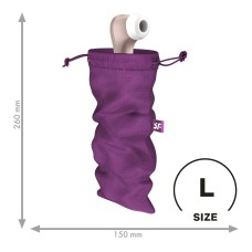 Мішечок для секс-іграшок Satisfyer Treasure Bag L, фіолетовий, на шнурку