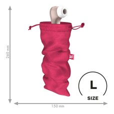 Мішечок для секс-іграшок Satisfyer Treasure Bag L, рожевий, на шнурку