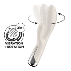 Вібратор-кролик з ротацією Satisfyer Spinning Rabbit 1 Beige, 3 мотори