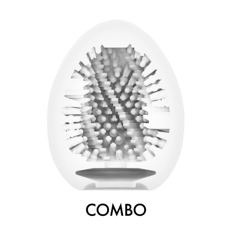 Мастурбатор-яйцо Tenga Egg Combo, плотный TPE, пробник лубриканта 5 мл