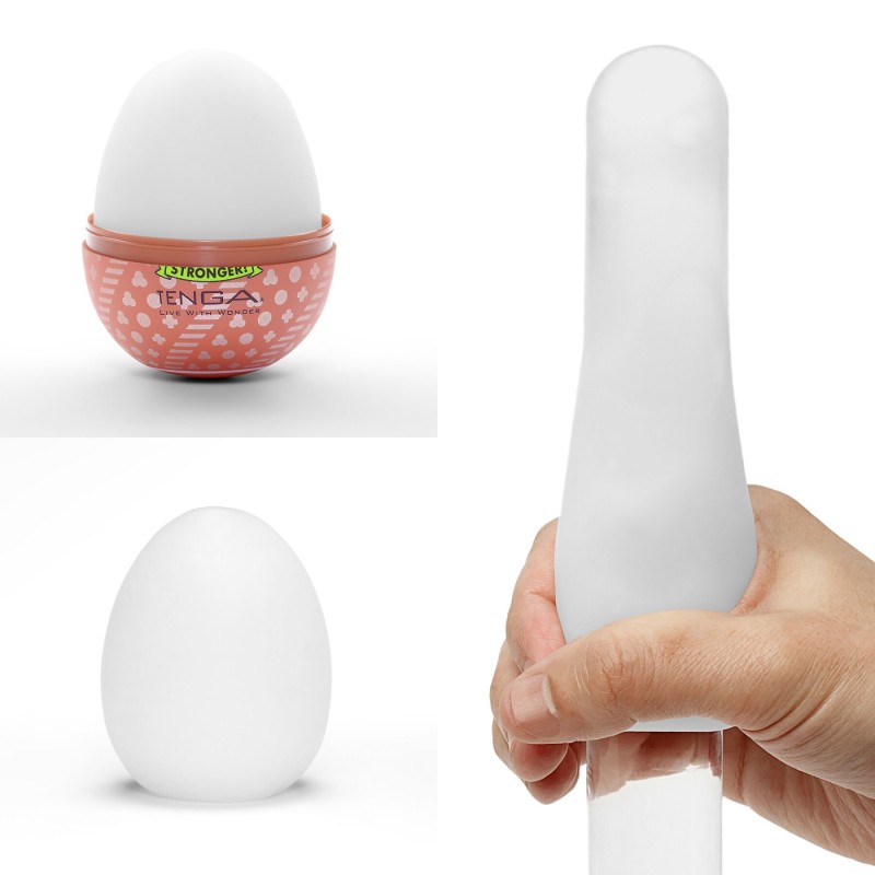 Мастурбатор-яйцо Tenga Egg Combo, плотный TPE, пробник лубриканта 5 мл