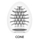 Мастурбатор-яйце Tenga Egg Cone, щільний TPE, пробник лубриканту 5 мл