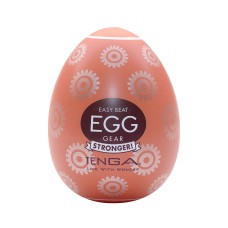 Мастурбатор-яйцо Tenga Egg Gear, плотный TPE, пробник лубриканта 5 мл