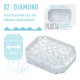 Унісекс-стимулятор Tenga UNI Diamond, білий, із зубчастим рельєфом, лубрикант у комплекті