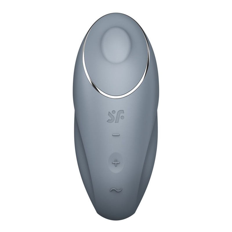 Вибростимулятор-пульсатор Satisfyer Tap & Climax 1 Bluegrey, эффект постукивания пальцем, 2 мотора
