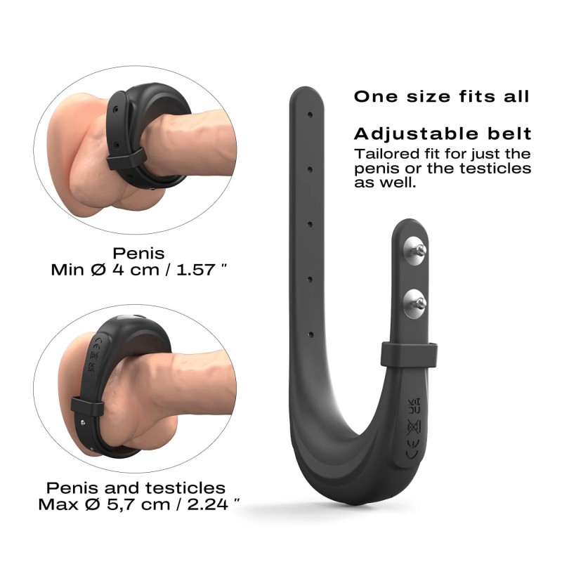 Ерекційне віброкільце Dorcel Fit Vibe Ring, регульований діаметр 4–5,7 см, 10 режимів