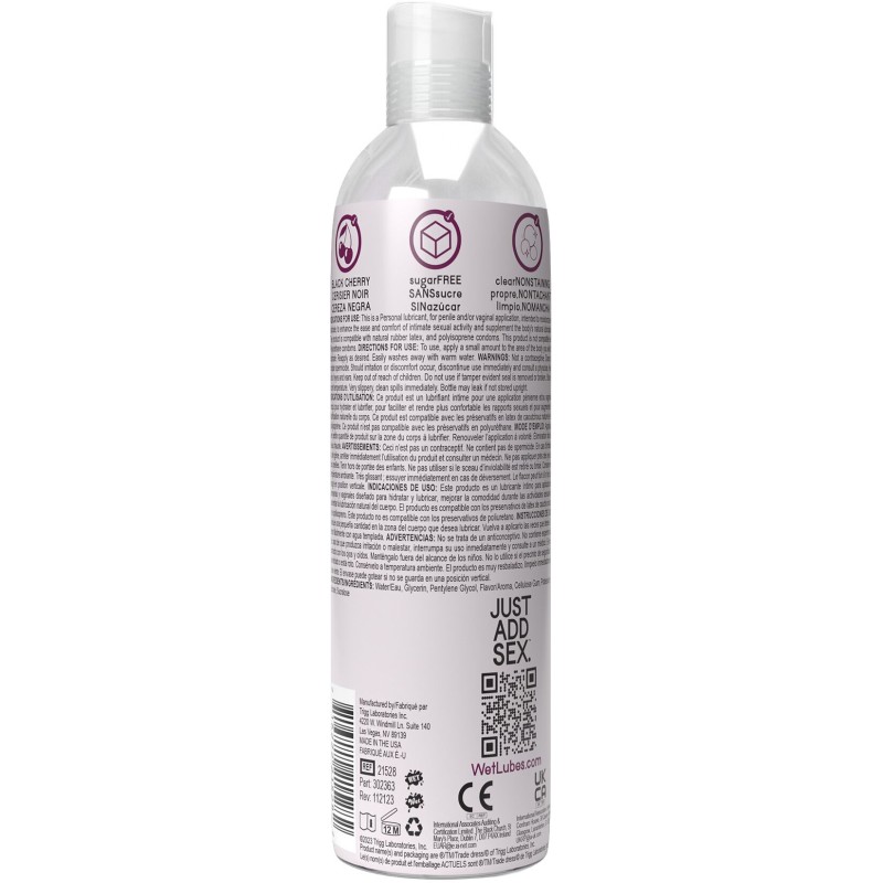 Лубрикант на водній основі Wet Oral Play Black Cherry (118 мл), їстівний, без цукру