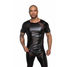 Футболка з мокрим ефектом Noir Handmade H056 Men's T-shirt made of powerwetlook, XL
