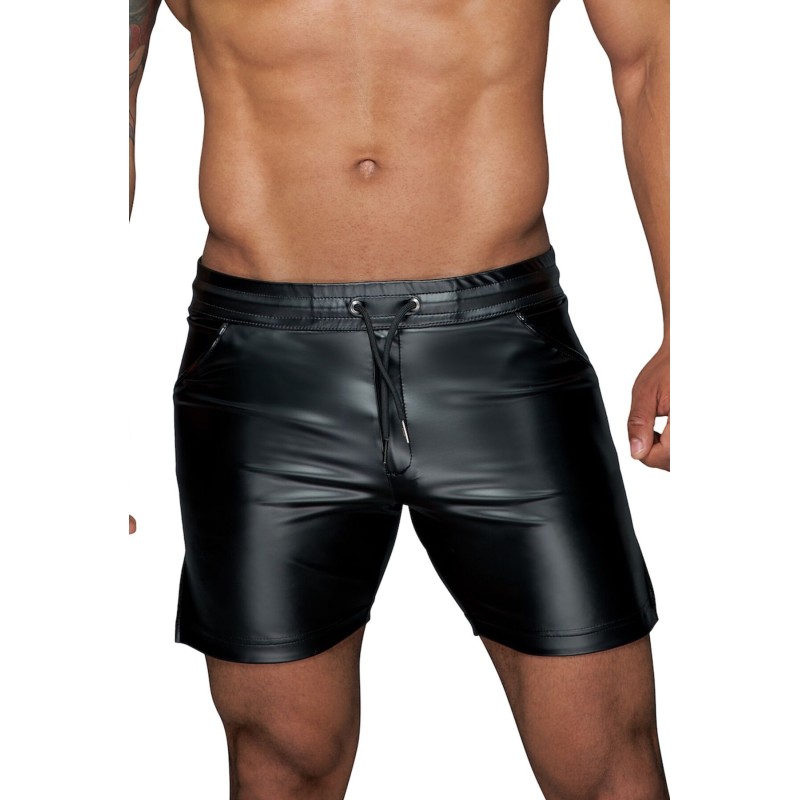 Чоловічі шорти з мокрим ефектом Noir Handmade H061 Powerwetlook shorts, S