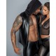 Чоловіча безрукавка з капюшоном Noir Handmade H062 Hooded Shirt, L, мокрий ефект