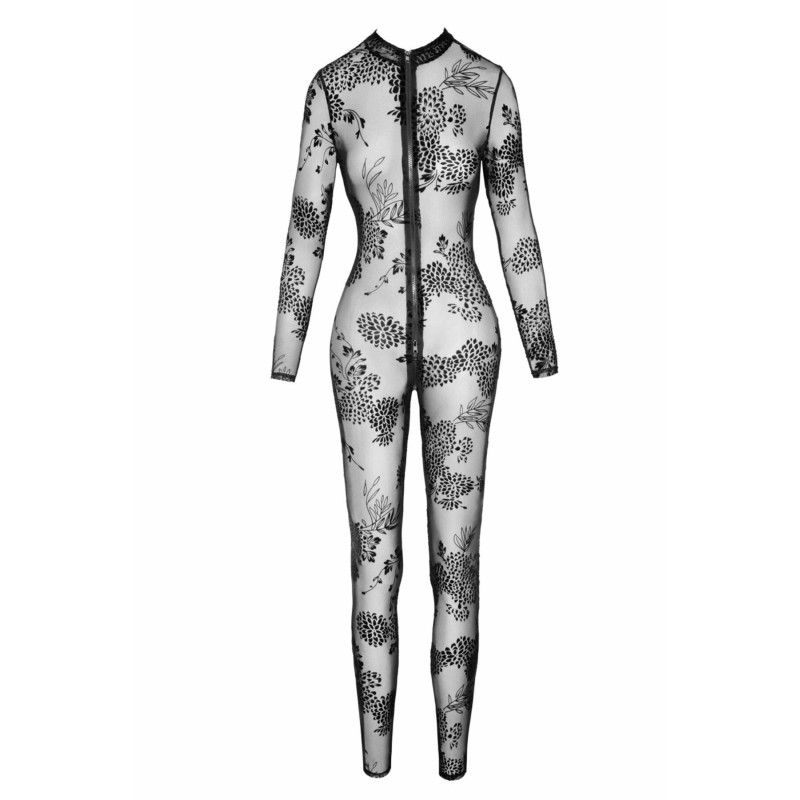 Сітчастий бодістокінг Noir Handmade F237 Long tulle overall, L