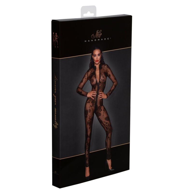 Сітчастий бодістокінг Noir Handmade F237 Long tulle overall, XXL