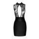 Платье Noir Handmade F241 Short dress with powerwetlook skirt and tulle top, XXL