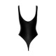 Боді з мокрим ефектом Noir Handmade F244 Powerwetlook body with high cut bottom hem, S