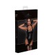 Боді з мокрим ефектом Noir Handmade F244 Powerwetlook body with high cut bottom hem, L