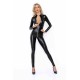 Комбінезон з мокрим ефектом Noir Handmade F293 Powerwetlook catsuit with front zipper, M