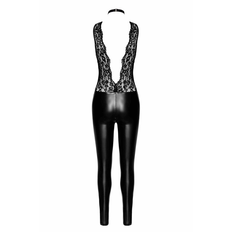 Комбінезон Noir Handmade F298 Libido, L, під латекс, мереживний верх, чокер, знімне намисто, доступ