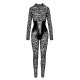 Комбинезон Noir Handmade F299 Enigma, XL, кружево, длинный рукав, имитация корсета, доступ