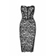 Сукня Noir Handmade F301 Catalyst, XXL, black, міді, мереживо, відкриті плечі, шнурівка на спині