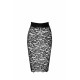 Спідниця Noir Handmade F302 Ambivalence, L, black, мереживо, довжина за коліна, шнурівка ззаду