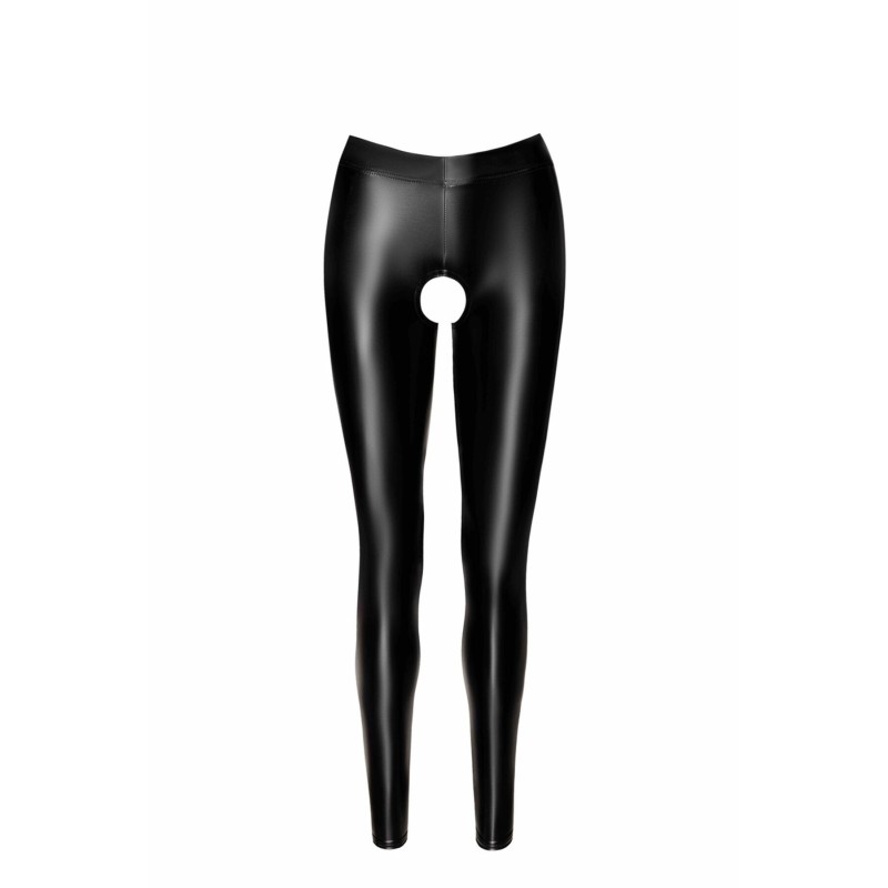 Легінси Noir Handmade F304 Taboo, XXL, black, під латекс, відкриті сідниці та промежина