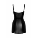 Платье Noir Handmade F320 Starlet, XXL, под латекс, мини, молния по всей длине, кольцо на поясе
