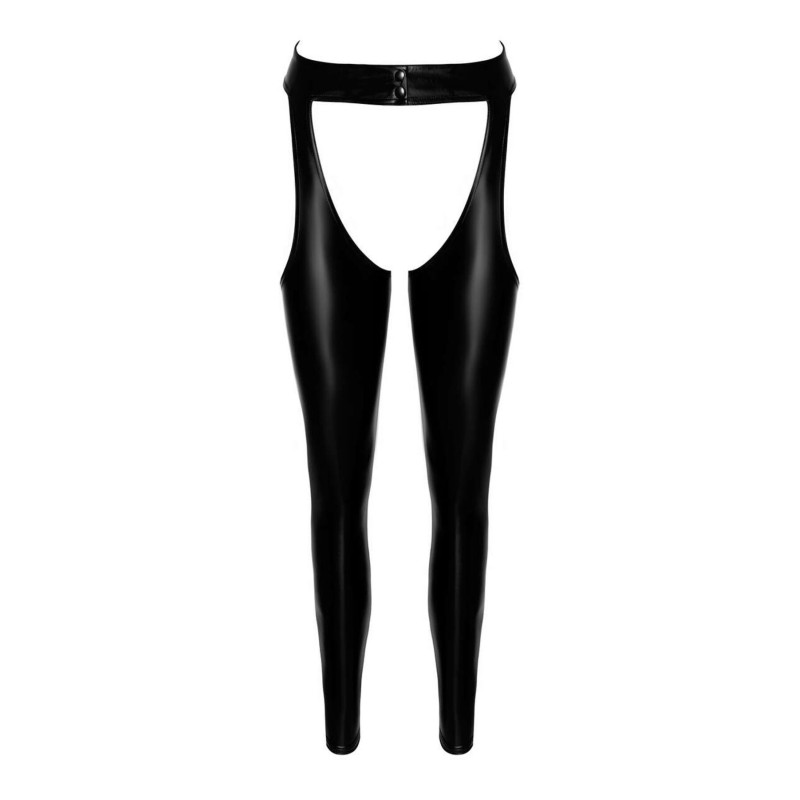 Легінси Noir Handmade F323 Rebel, L, black, під латекс, з відкритими стегнами та сідницями