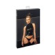 Топ Noir Handmade F324 Glam, XXL, black, халтер, на блискавці, вінілові вставки, комір-стійка