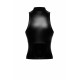 Топ Noir Handmade F324 Glam, 3XL, black, халтер, на блискавці, вінілові вставки, комір-стійка