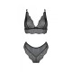 Комплект Passion AMBERLY SET black, L/XL, бралетт и трусики бразилиана