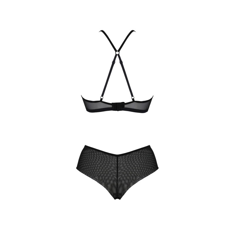 Комплект Passion KERRIA BIKINI black, XXL/XXXL, бралетт и трусики-бикини