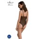 Боді Passion KERRIA BODY black, L/XL, з високими вирізами та верхом балконет
