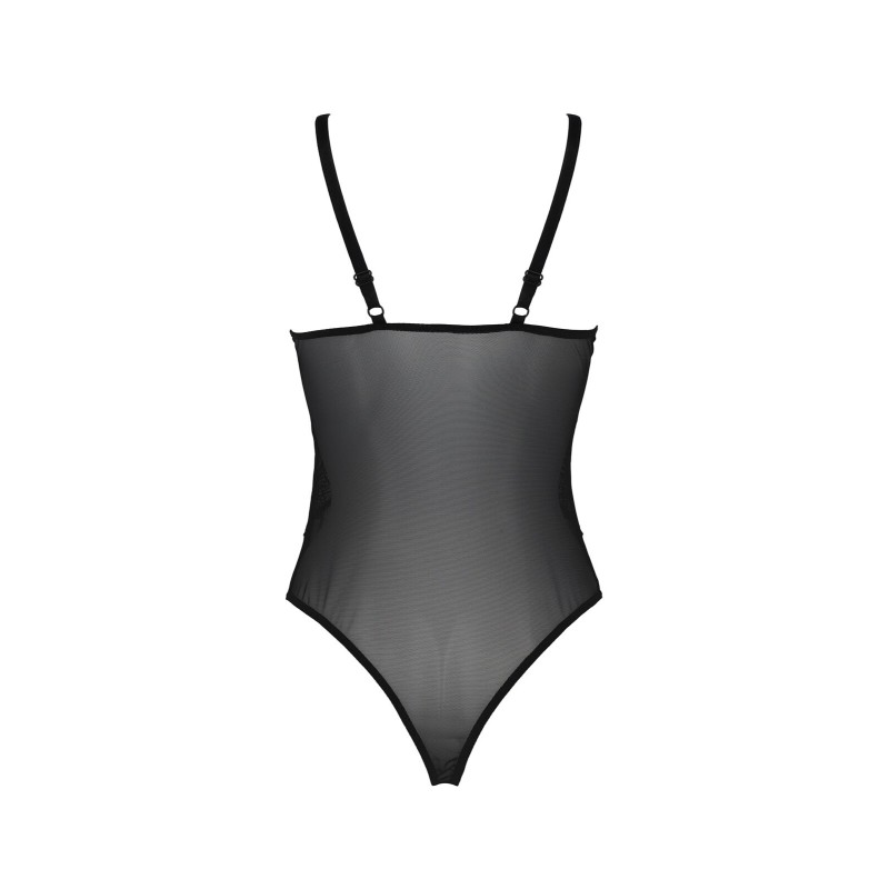 Боді Passion KERRIA BODY black, XXL/XXXL, з високими вирізами та верхом балконет
