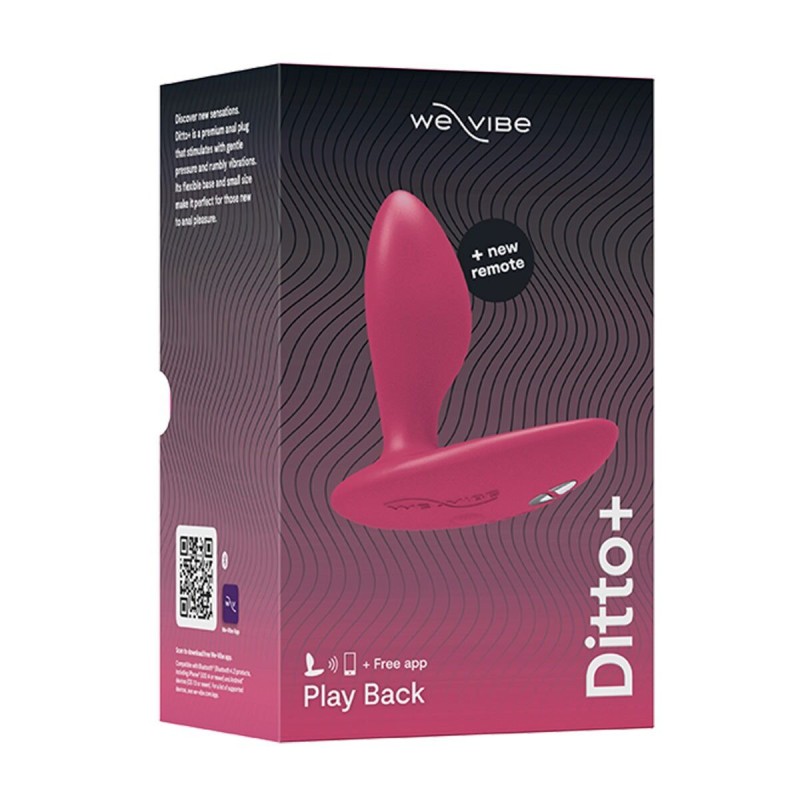 Анальная смарт-вибропробка We-Vibe Ditto+ Cosmic Pink, 10 режимов, пульт ДУ