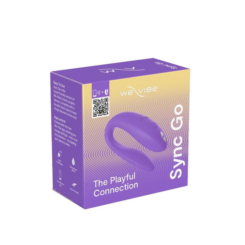 Смарт-вібратор для пар We-Vibe Sync GO Light Purple, тревел-кейс