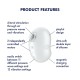 Вакуумний кліторальний стимулятор з вібрацією Satisfyer Cutie Ghost White