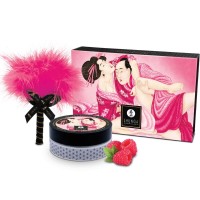 Смачна пудра для оральних пестощів Shunga Body Powder Raspberry feeling, 75 г, аромат малини