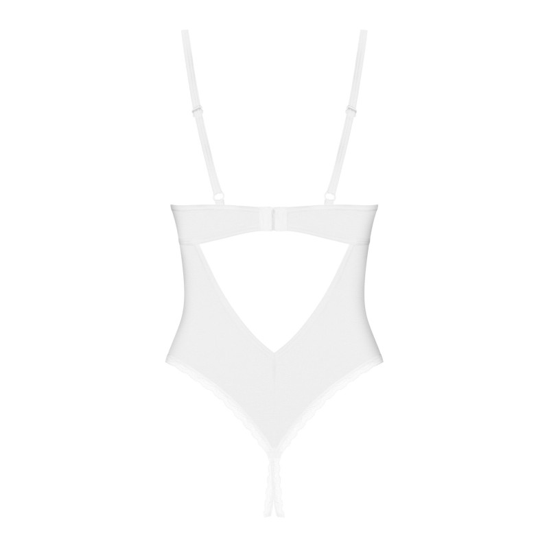 Боди з доступом Obsessive Alissium crotchless teddy, XS/S, лиф с мягкой чашкой, высокие трусики