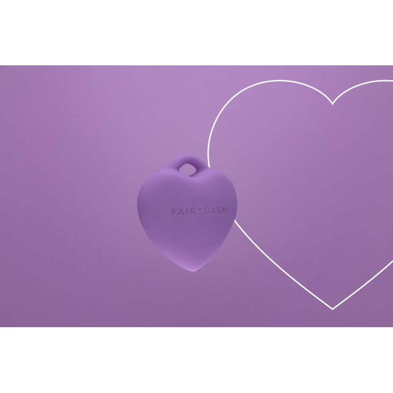 Мінівібратор «Сердечко» FairyGasm PleasureStone violet, 9 режимів, на шнурку