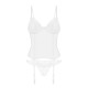 Корсет Obsessive Alissium corset & thong M/L (м'ята упаковка!!!)