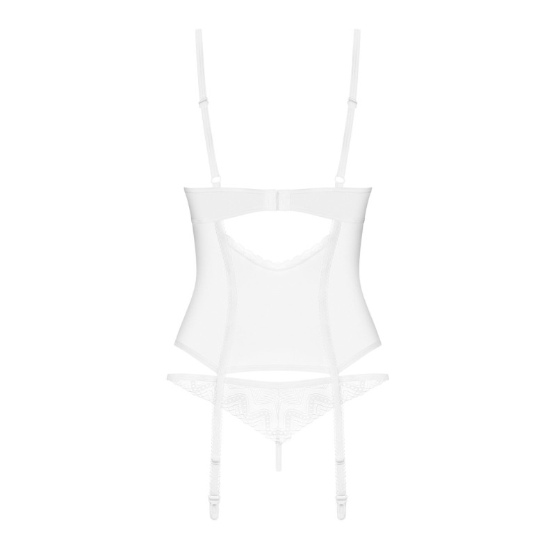 Корсет Obsessive Alissium corset & thong M/L (м'ята упаковка!!!)