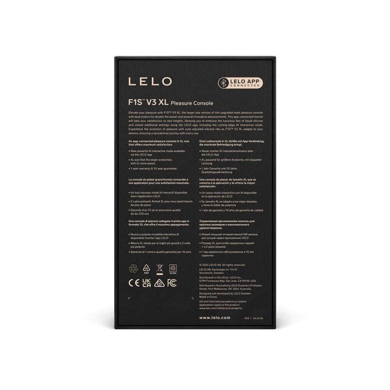 Смарт-мастурбатор LELO F1S V3 XL Red, увеличенный, 2 мотора, 8 режимов, стимуляция звуковыми волнами
