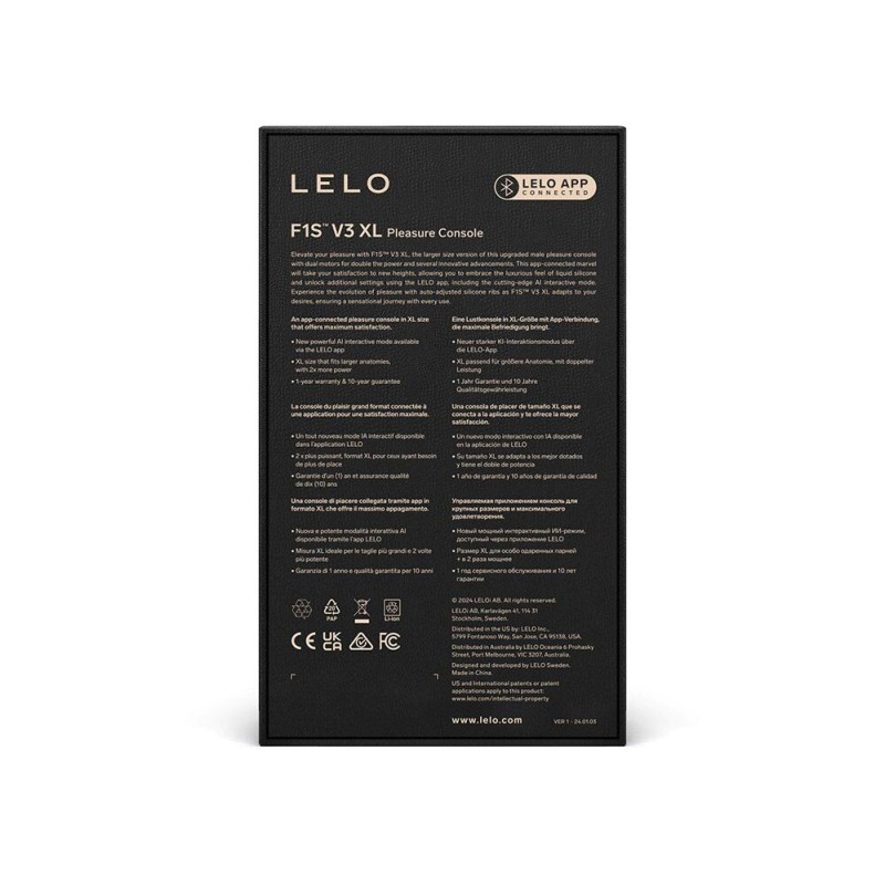 Смарт-мастурбатор LELO F1S V3 XL Teal, увеличенный, 2 мотора, 8 режимов, стимуляция звуковыми волнами